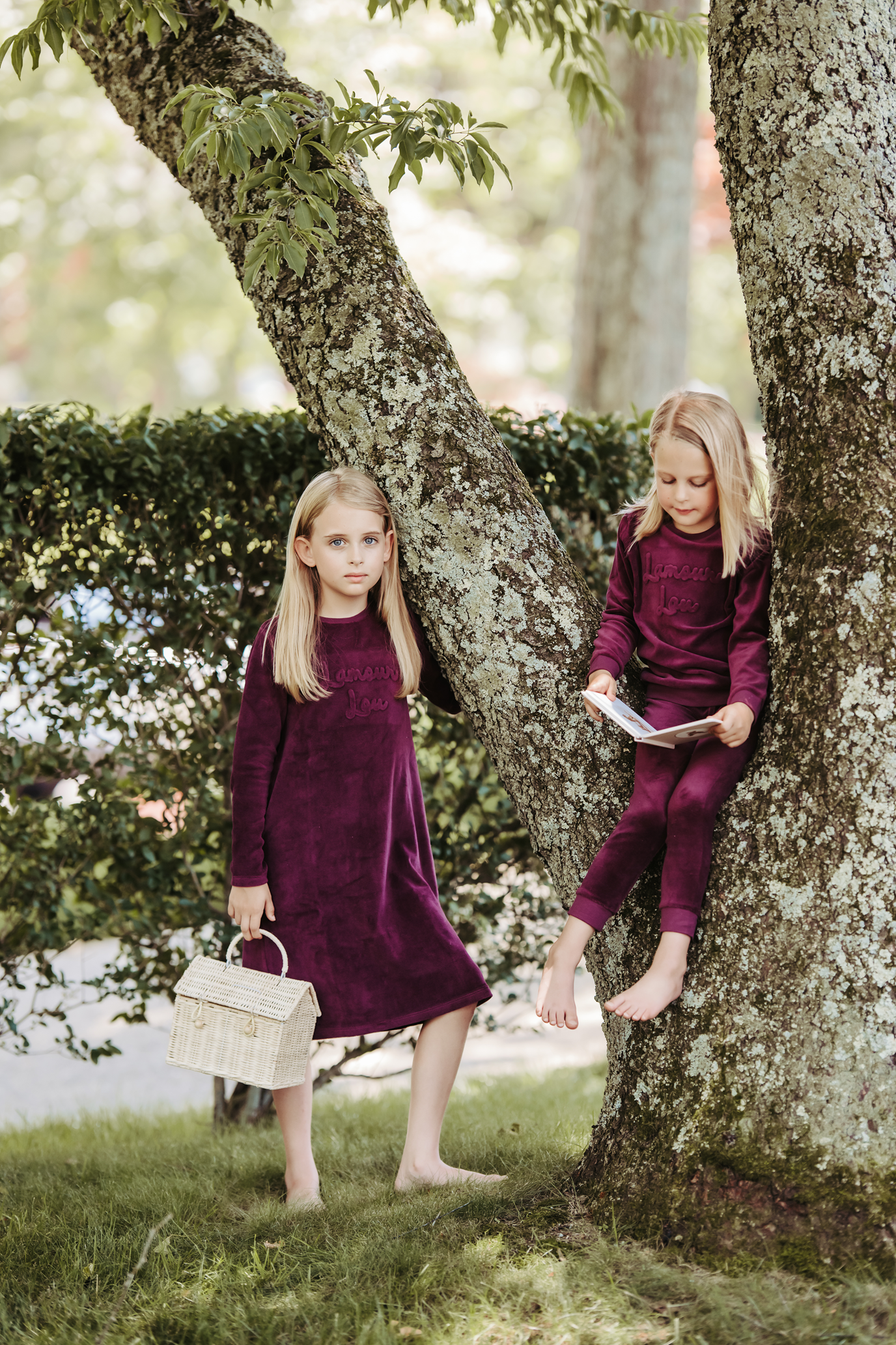 Wine Velour Emboss Pajama