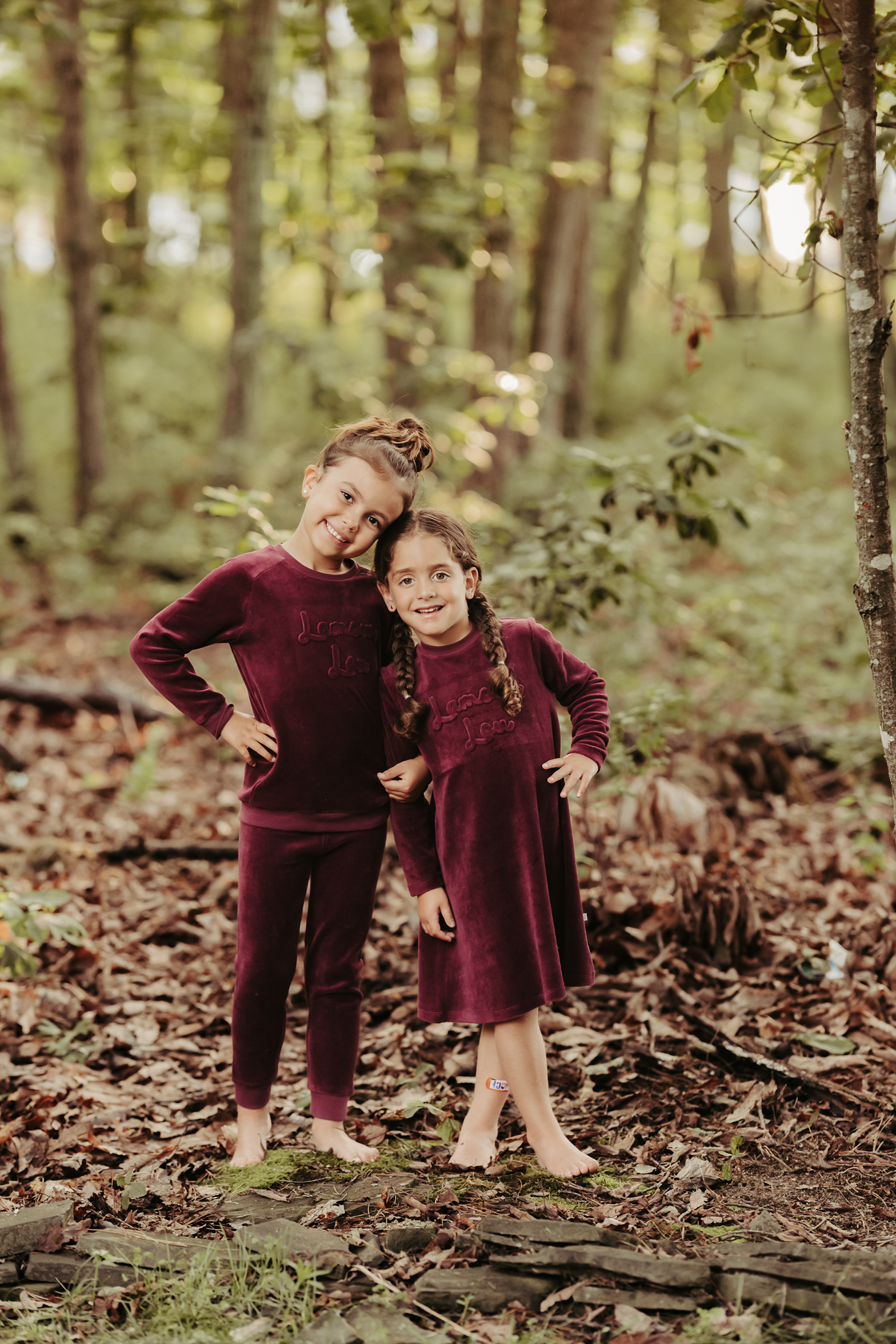 Wine Velour Emboss Nightgown